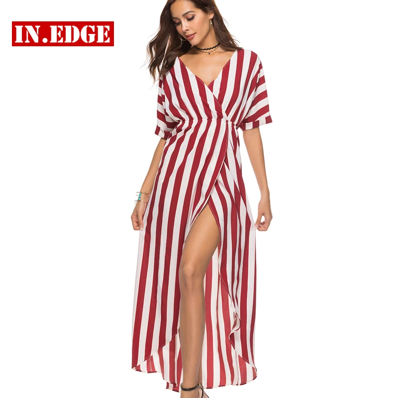 Asymmetrical Long Dresses Sexy Deep V Neck Women Boho Maxi Club Striped Dress Beach Elastic Split Party Dress Robe Femme Vestido
Asymmetrical Long Dresses Sexy Deep V Neck Women Boho Maxi Club Striped Dress Beach Elastic Split Party Dress Robe Femme Vestido