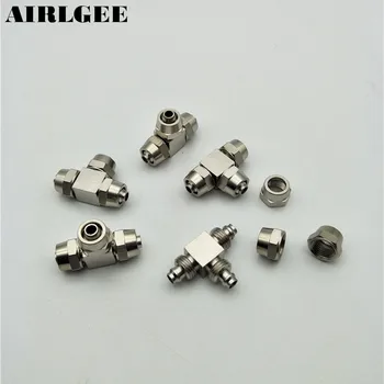 5pcs Chrome Plated Brass Tee Shape Quick Coupler 4mm 6mm 8mm 10mm 12mm Three Way Fittings Connector for Tube
5pcs Chrome Plated Brass Tee Shape Quick Coupler 4mm 6mm 8mm 10mm 12mm Three Way Fittings Connector for Tube