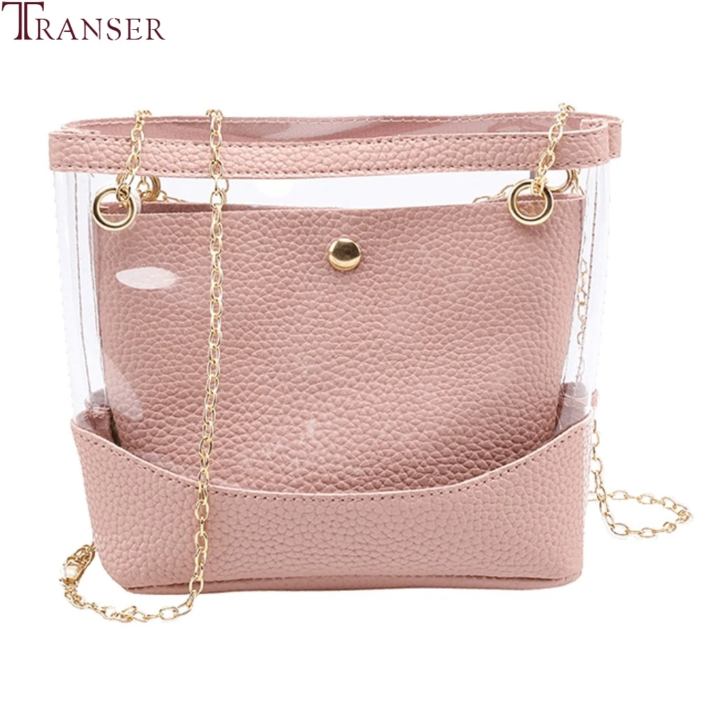 Transer Women Crossbody Bags Transparent Bags Fashion Women Korean Style Shoulder Chain Bag Messenger PVC Waterproof Beach Bag #
Transer Women Crossbody Bags Transparent Bags Fashion Women Korean Style Shoulder Chain Bag Messenger PVC Waterproof Beach Bag #