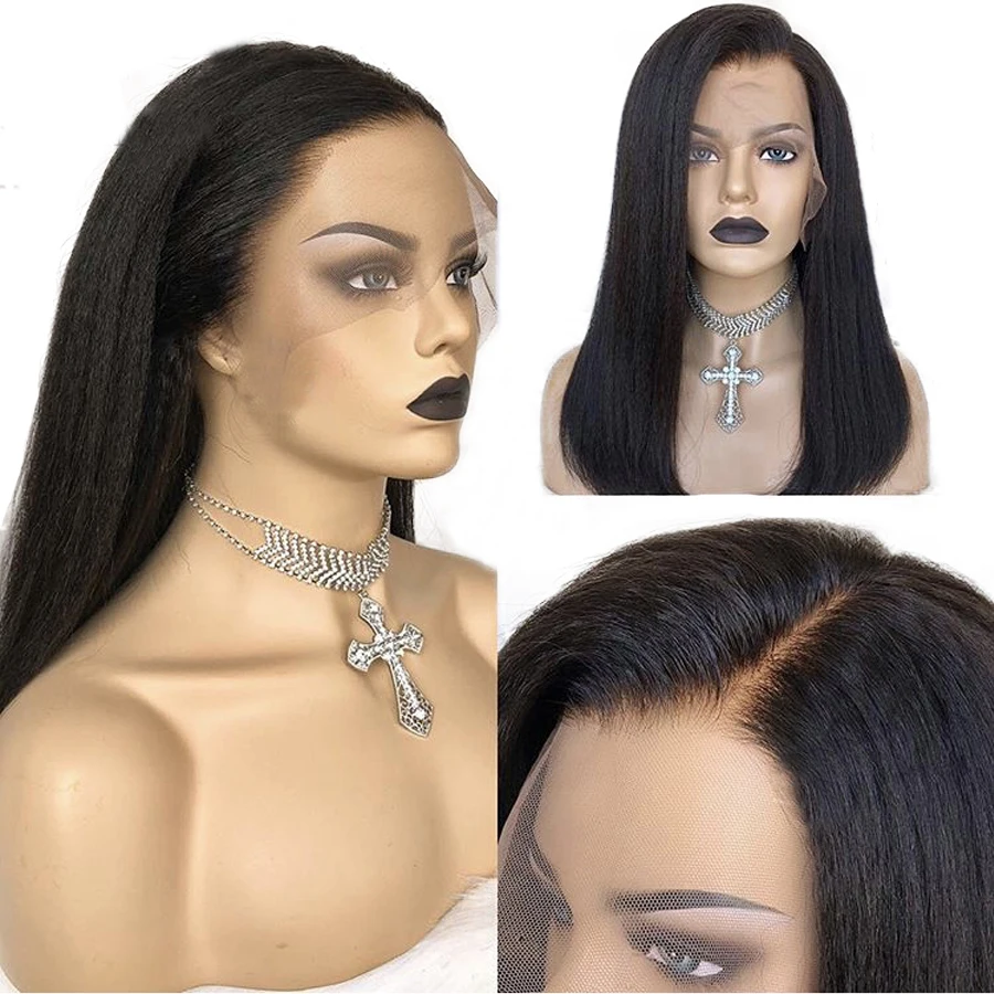 SimBeauty Kinky Straight Lace Front Wig Human Hair With Baby Hair 150% Density Brazilian Remy Preplucked Natural Hairline
SimBeauty Kinky Straight Lace Front Wig Human Hair With Baby Hair 150% Density Brazilian Remy Preplucked Natural Hairline