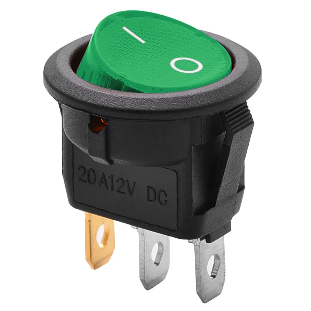 New DC 12V ON/OFF Round Rocker Switch with LED illuminated Switch for Car Dashboard Dash Boat Van Red/Blue/Green/Yellow
New DC 12V ON/OFF Round Rocker Switch with LED illuminated Switch for Car Dashboard Dash Boat Van Red/Blue/Green/Yellow
