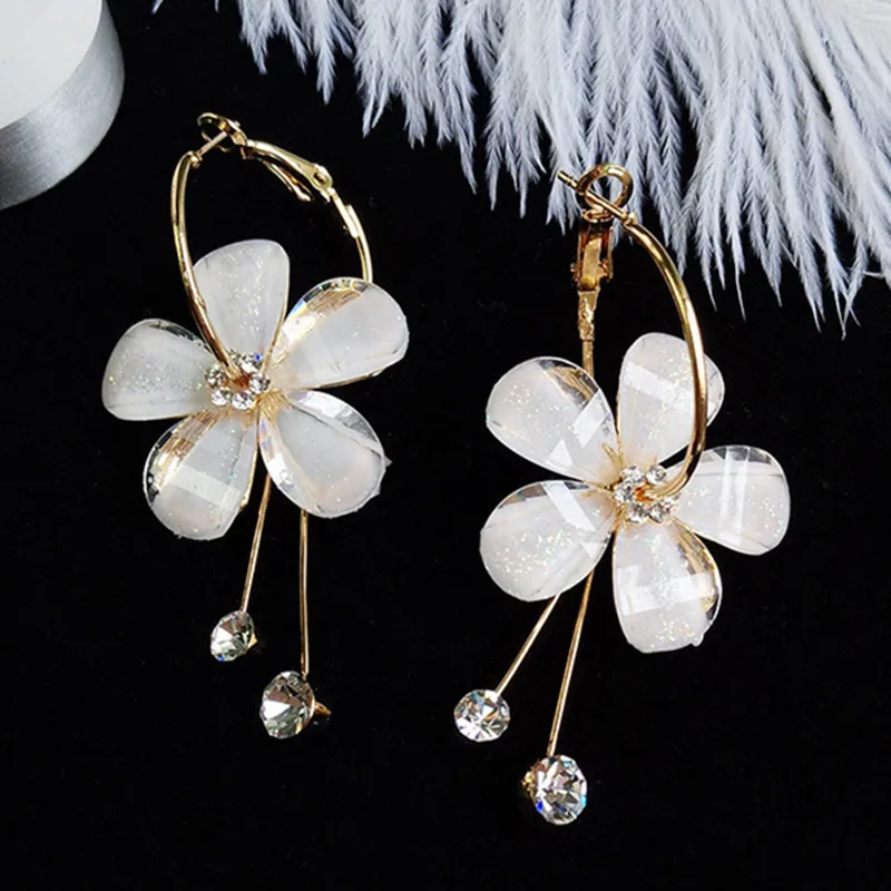 Korean Temperament Flowers Ear Long Tassel Earrings Women Circle Hoop Earring Fashion Crystal Jewelry Brincos Oorbellen
Korean Temperament Flowers Ear Long Tassel Earrings Women Circle Hoop Earring Fashion Crystal Jewelry Brincos Oorbellen