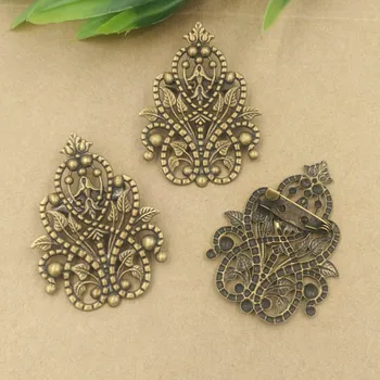 Vintage Blank Brooches Bases Antique Bronze tone Plated Brass Filigree Flower Bezel Back Pins Brooch Settings Findings 35x48mm
Vintage Blank Brooches Bases Antique Bronze tone Plated Brass Filigree Flower Bezel Back Pins Brooch Settings Findings 35x48mm