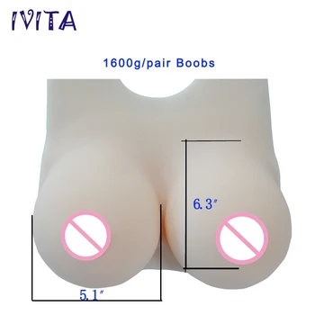 IVITA 1600g White Realistic Silicone Breast Forms Fake Boobs With Straps Fake Breast For Transvestite Crossdresser Transgender
IVITA 1600g White Realistic Silicone Breast Forms Fake Boobs With Straps Fake Breast For Transvestite Crossdresser Transgender