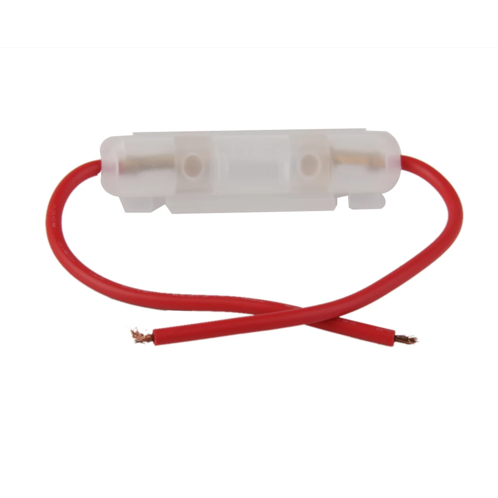 2 Pcs 15A Lead Wire Fuse Holder Box For Car Truck Motorcycle Motorbike Glass Tube Fuses 9.65″ Fuse Holder Motorcycle Accessories