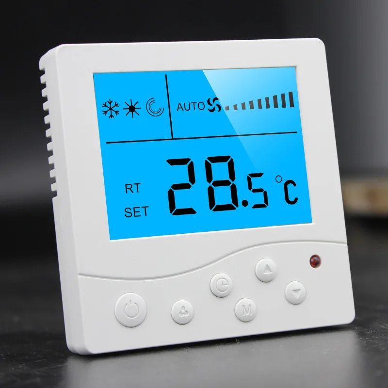 Wholesale LCD Temperature Controller Switch for Fan Coil Unit of Central Air Conditioning Control Panel
Wholesale LCD Temperature Controller Switch for Fan Coil Unit of Central Air Conditioning Control Panel