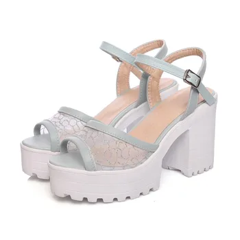 Tenis Feminino New Big Size Summer Sandals Women 2017 Female Thick Heel High Heels Peep Toe Shoes Sandalias Plataforma 9950-6
Tenis Feminino New Big Size Summer Sandals Women 2017 Female Thick Heel High Heels Peep Toe Shoes Sandalias Plataforma 9950-6