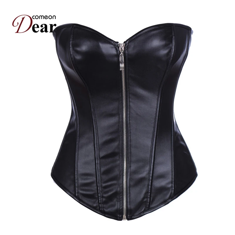 Comeondear Fashion Trend Black Leather Waist Trimming Corsets with Zip Push Up Steel Boned AB2803 Underbust Corset
Comeondear Fashion Trend Black Leather Waist Trimming Corsets with Zip Push Up Steel Boned AB2803 Underbust Corset