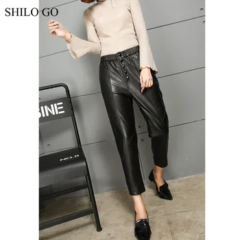SHILO GO Leather Pants Womens Autumn Fashion sheepskin genuine Leather Pants elastic high waist front single breasted pants
SHILO GO Leather Pants Womens Autumn Fashion sheepskin genuine Leather Pants elastic high waist front single breasted pants