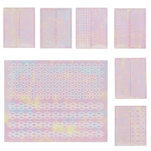 Tout nouveau 24 Designs/ensembles ongles vinyles timbre pochoirs créatif Laser argent autocollant Nail Art creux beauté TRSTZK01-24(China)