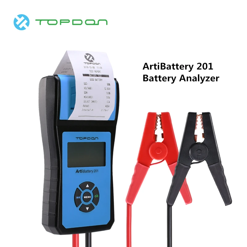 TOPDON ArtiBattery 201 AB201 Battery Analyzer Digital Tester with Cranking/Battery/Charging 12V/24V Automotive Car System HD
TOPDON ArtiBattery 201 AB201 Battery Analyzer Digital Tester with Cranking/Battery/Charging 12V/24V Automotive Car System HD