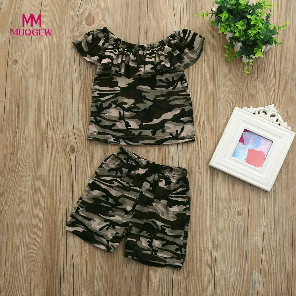 baby girl summer clothes Camouflage T shirt O-Neck Tops+newest style hot sale Print Shorts Outfits Clothes Set dropshipping
baby girl summer clothes Camouflage T shirt O-Neck Tops+newest style hot sale Print Shorts Outfits Clothes Set dropshipping