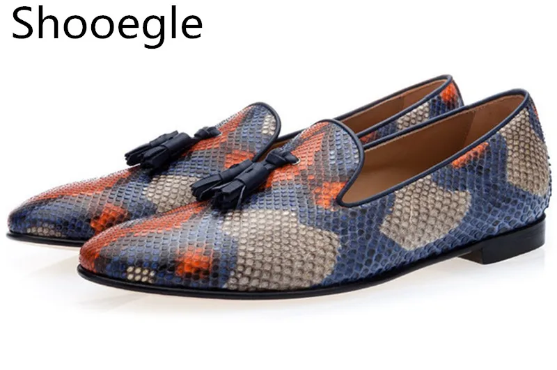 Mens Snake skin Leather Casual Shoes Slip On Tassel Flats Formal Footwear Moccasins Business Dress Loafers
Mens Snake skin Leather Casual Shoes Slip On Tassel Flats Formal Footwear Moccasins Business Dress Loafers