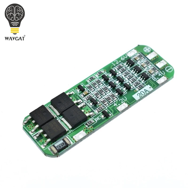 WAVGAT 3S 20A 18650 Li-ion Lithium Battery Charger PCB BMS Protection Board For Drill Motor 12.6V Lipo Cell Module 64x20x3.4MM
WAVGAT 3S 20A 18650 Li-ion Lithium Battery Charger PCB BMS Protection Board For Drill Motor 12.6V Lipo Cell Module 64x20x3.4MM