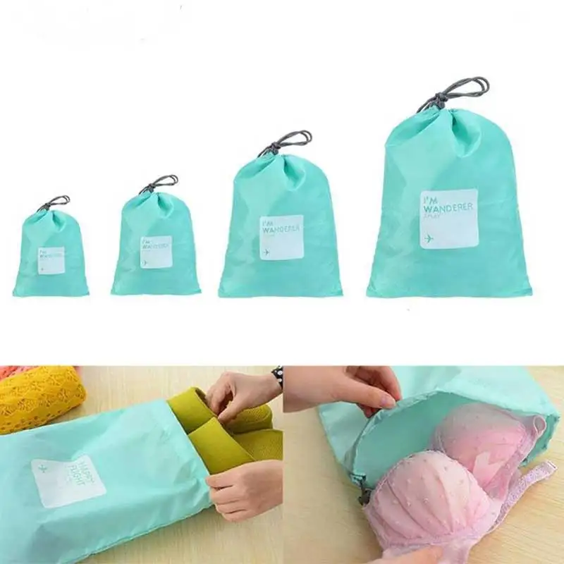 4pcs/Set Travel Laundry Bag with Drawstring Travel Supply Waterproof Foldable Lightweight Clothes Storage Bag Drawstring Pouch
4pcs/Set Travel Laundry Bag with Drawstring Travel Supply Waterproof Foldable Lightweight Clothes Storage Bag Drawstring Pouch