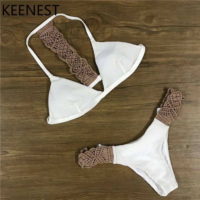 KEENEST 2019 Sexy Cutest Handmade Crochet Bikini Swimwear Womens Brazilian Maillot de Bain femme Bathing
KEENEST 2019 Sexy Cutest Handmade Crochet Bikini Swimwear Womens Brazilian Maillot de Bain femme Bathing