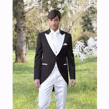 talian Morning Style Gentleman men suit 2017 Black And White Groom Tuxedos 3 Piece Mens Wedding Prom Suits (Jacket+Pants+Vest)
talian Morning Style Gentleman men suit 2017 Black And White Groom Tuxedos 3 Piece Mens Wedding Prom Suits (Jacket+Pants+Vest)