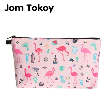 Jom Tokoy New fashion cosmetic organizer bag Pink flamingos 3D Printing Cosmetic Bag Fashion Women Brand makeup bag
Jom Tokoy New fashion cosmetic organizer bag Pink flamingos 3D Printing Cosmetic Bag Fashion Women Brand makeup bag
