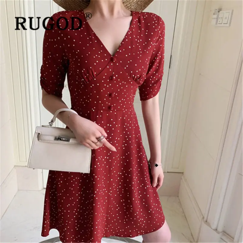 RUGOD 2019 new arrival summer dress Sexy waist a word v neck open back dress women party dress
RUGOD 2019 new arrival summer dress Sexy waist a word v neck open back dress women party dress