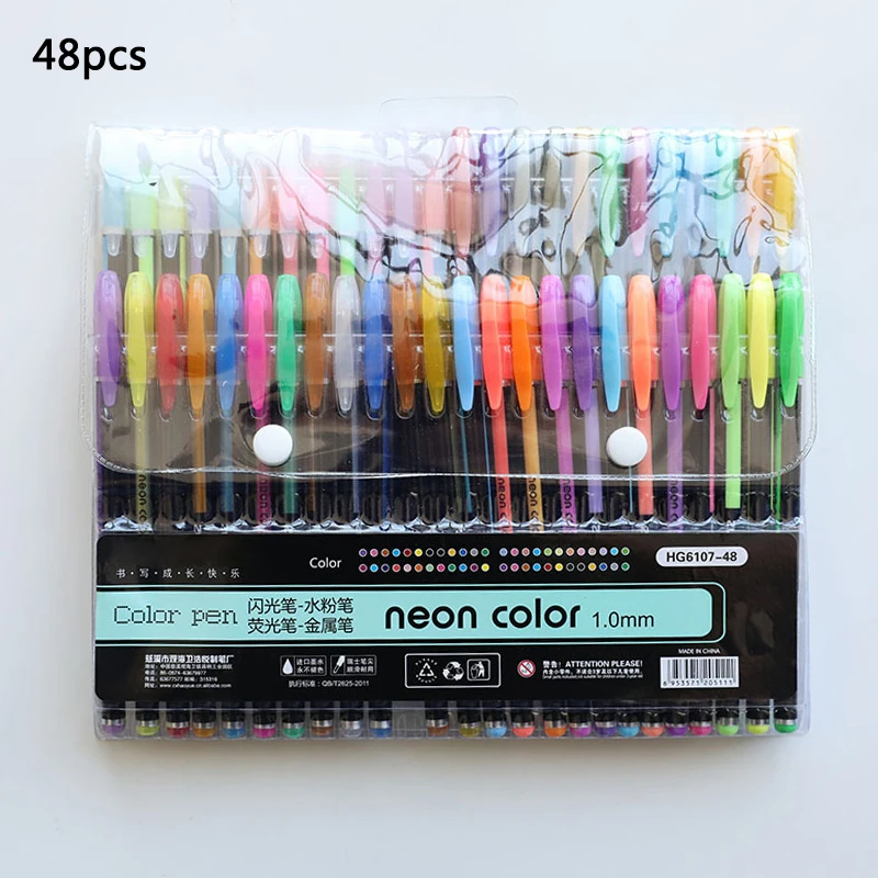 12/18/24/36/48 Colors Gel Pens Set Glitter Gel Pen for Adult Coloring Books Magazines Drawing Doodling Art Markers
12/18/24/36/48 Colors Gel Pens Set Glitter Gel Pen for Adult Coloring Books Magazines Drawing Doodling Art Markers