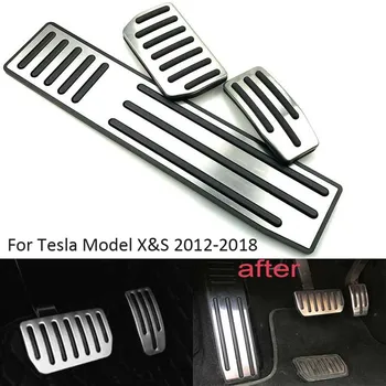Car styling Stainless steel Gas Brake Pedal Cover Pad Non-Slip Aluminium alloy For Tesla Model X&S 2012-2018
Car styling Stainless steel Gas Brake Pedal Cover Pad Non-Slip Aluminium alloy For Tesla Model X&S 2012-2018