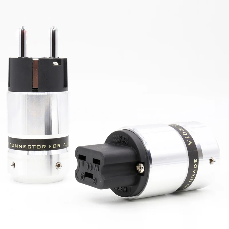 Free shipping pair Rhodium plated Shucko IEC Female Power Plug for audio power cable
Free shipping pair Rhodium plated Shucko IEC Female Power Plug for audio power cable