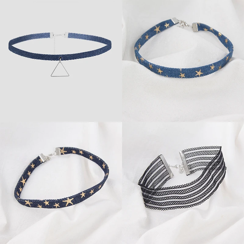 AE-CANFLY Boho Weave Thread Chain Tassel blue star Choker Necklace Triangle pendant Ethnic Women Necklace
AE-CANFLY Boho Weave Thread Chain Tassel blue star Choker Necklace Triangle pendant Ethnic Women Necklace