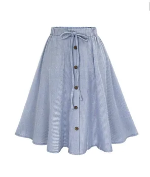 2020 NEW Casual Women Stripe Single-breasted Lace High Waist Plain Skater Flared Skirt Women Sundress #Zer
2020 NEW Casual Women Stripe Single-breasted Lace High Waist Plain Skater Flared Skirt Women Sundress #Zer