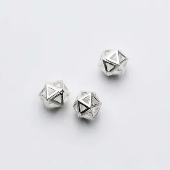 2pcs/lot 925 Sterling Silver Geometry Spacer Beads 7mm Hollow Out Craft Silver Charm Beads DIY Jewelry Making Bracelets Necklace
2pcs/lot 925 Sterling Silver Geometry Spacer Beads 7mm Hollow Out Craft Silver Charm Beads DIY Jewelry Making Bracelets Necklace