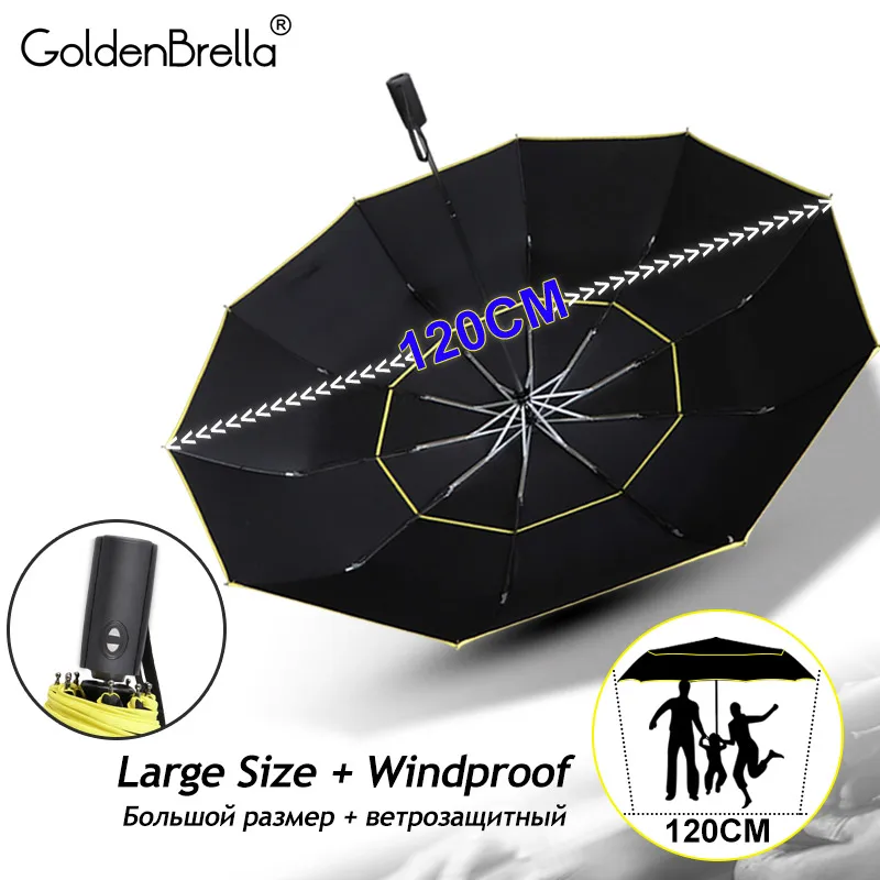 120CM Automatic Double Big Umbrella Rain Women 3Folding Wind Resistant Large Umbrella Men Travel Business Car Family Umbrellas
120CM Automatic Double Big Umbrella Rain Women 3Folding Wind Resistant Large Umbrella Men Travel Business Car Family Umbrellas