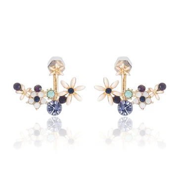 YANDA New Design Crystal Flower Stud Earrings For Women Rose Gold Color Enamel Daisy Front Back Jackets Earrings Fine Jewelry
YANDA New Design Crystal Flower Stud Earrings For Women Rose Gold Color Enamel Daisy Front Back Jackets Earrings Fine Jewelry