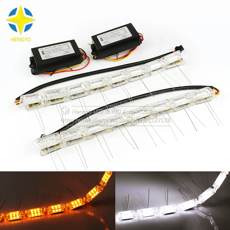 2PC/Lot Car LED Daytime Running Light Turn Signal Light Flow Style Car Flexible Led Bar DRL Car Styling Strip 12V
2PC/Lot Car LED Daytime Running Light Turn Signal Light Flow Style Car Flexible Led Bar DRL Car Styling Strip 12V