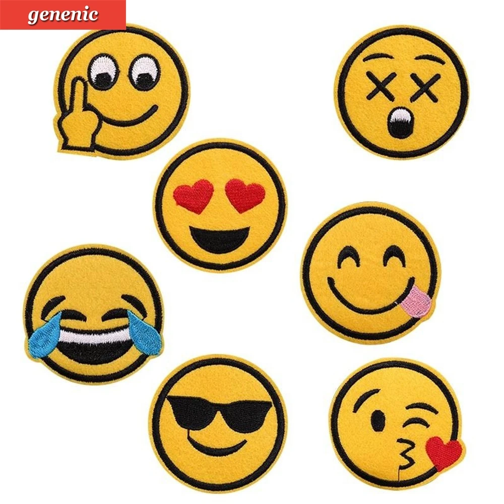 Dia 6cm DIY Embroidered Emoji Patches Kids Cartoon Motif Patch Smile Face Iron On Applique For Cloth Stickers Hot Sale
Dia 6cm DIY Embroidered Emoji Patches Kids Cartoon Motif Patch Smile Face Iron On Applique For Cloth Stickers Hot Sale
