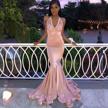 Lakshmigown Rose Pink Mermaid Prom Dress 2019 Halter Sexy Arabic Women Evening Gowns Formal Party Long Dresses Vestido Largo
Lakshmigown Rose Pink Mermaid Prom Dress 2019 Halter Sexy Arabic Women Evening Gowns Formal Party Long Dresses Vestido Largo