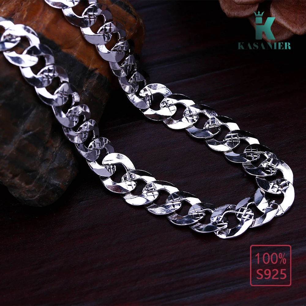 KASANIER Men Bracelet S925 Sterling Silver Bracelet 9MM Charm Bracelet Luxury Bangles for Men Silver Bracelets&Bangles Jewelry
KASANIER Men Bracelet S925 Sterling Silver Bracelet 9MM Charm Bracelet Luxury Bangles for Men Silver Bracelets&Bangles Jewelry