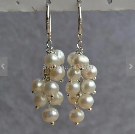 Wholesale Pearl Earrings - Drop 5-6MM White Color Natural Freshwater Pearl Dangle Earrings,925 Sterling Silver Jewelry.
Wholesale Pearl Earrings - Drop 5-6MM White Color Natural Freshwater Pearl Dangle Earrings,925 Sterling Silver Jewelry.