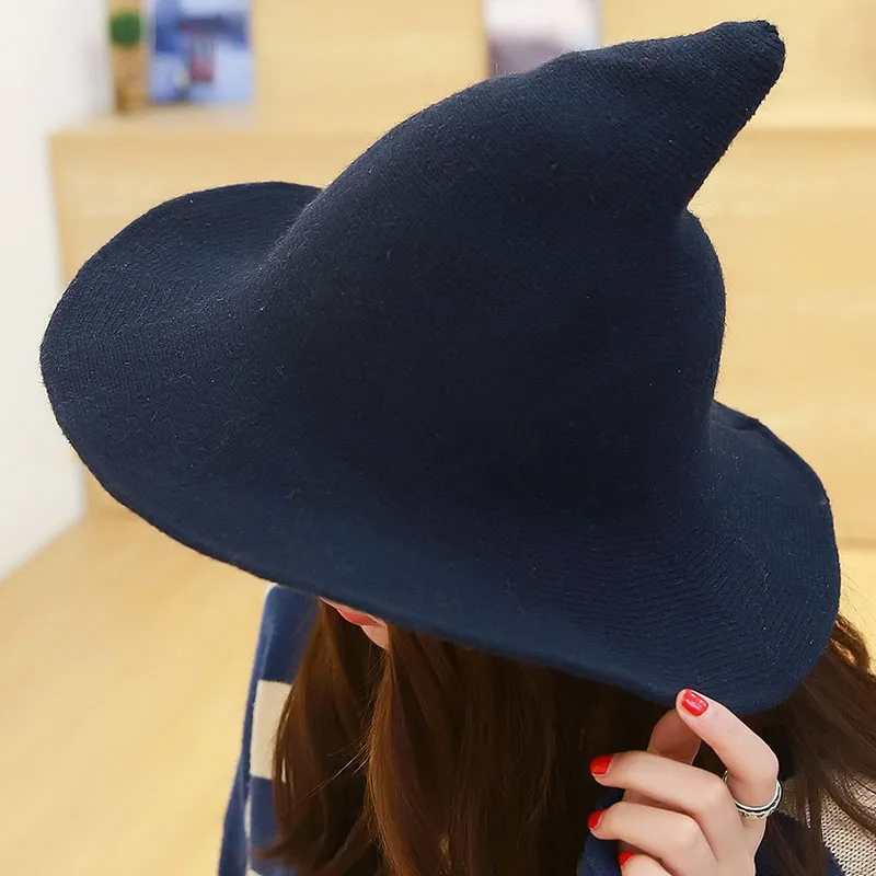 Women Autumn Winter Bucket Hat Wool Felt Witch Costume Tall Fedora Solid Color Knit Cap
Women Autumn Winter Bucket Hat Wool Felt Witch Costume Tall Fedora Solid Color Knit Cap