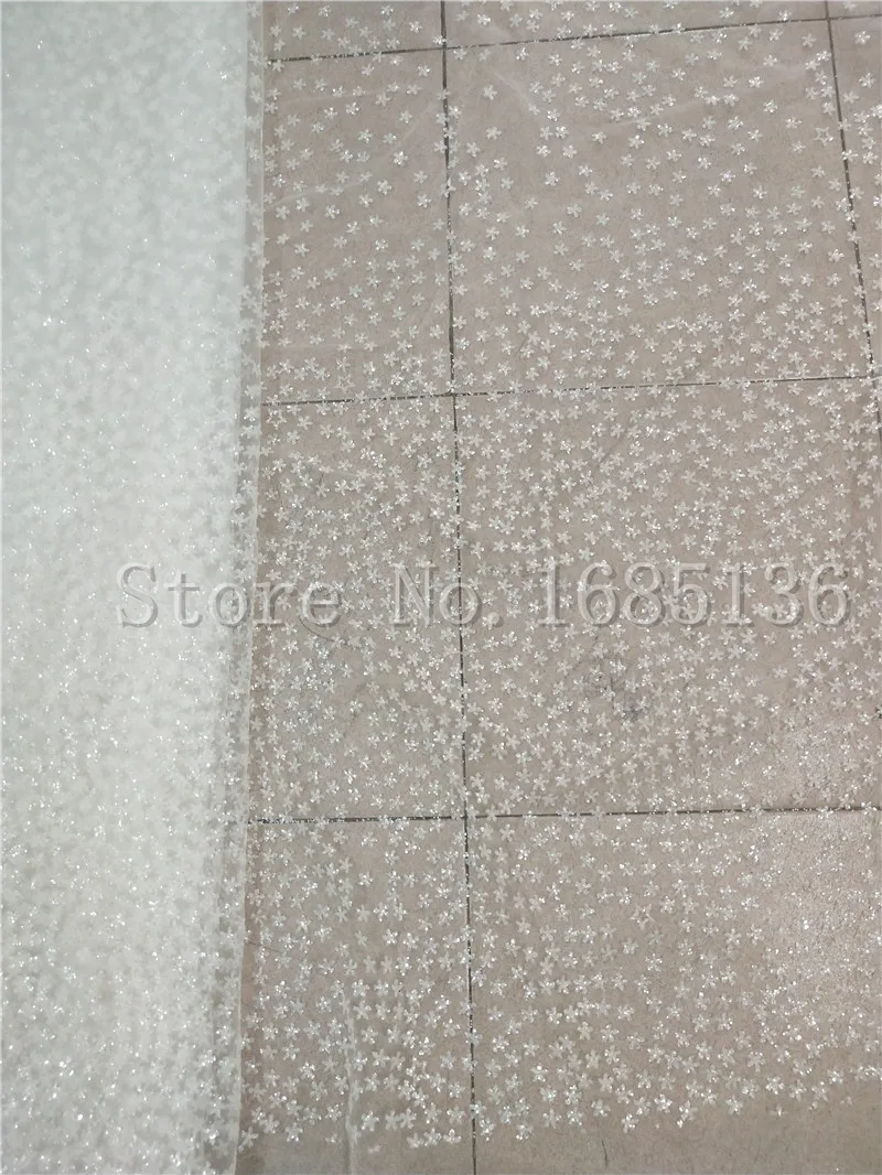 H-72307 Clear white glitter mesh african indian lace fabric for wedding /evening dress
H-72307 Clear white glitter mesh african indian lace fabric for wedding /evening dress