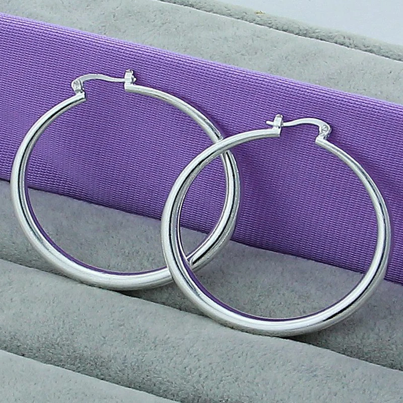 New Arrival 925 Silver Creole Round Circle Hoop Earrings For Women Fashion Earring Jewelry
New Arrival 925 Silver Creole Round Circle Hoop Earrings For Women Fashion Earring Jewelry