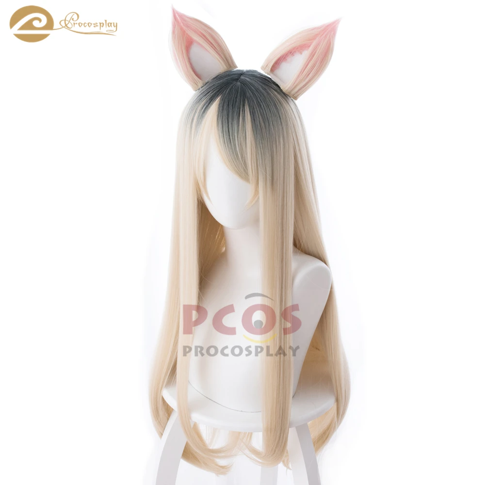 MV version the Nine-Tailed Fox Ahri Cosplay Wig KDA Ahri hair wigs with rabbit ears mp004196
MV version the Nine-Tailed Fox Ahri Cosplay Wig KDA Ahri hair wigs with rabbit ears mp004196