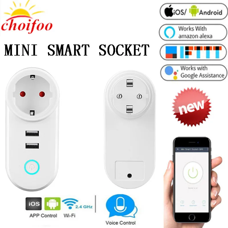 EU/UK/US Smart Home Plug Wireless WIFI Remote Control Socket Voice Control Timing Smart Socket Power Socket Support Alexa Google
EU/UK/US Smart Home Plug Wireless WIFI Remote Control Socket Voice Control Timing Smart Socket Power Socket Support Alexa Google