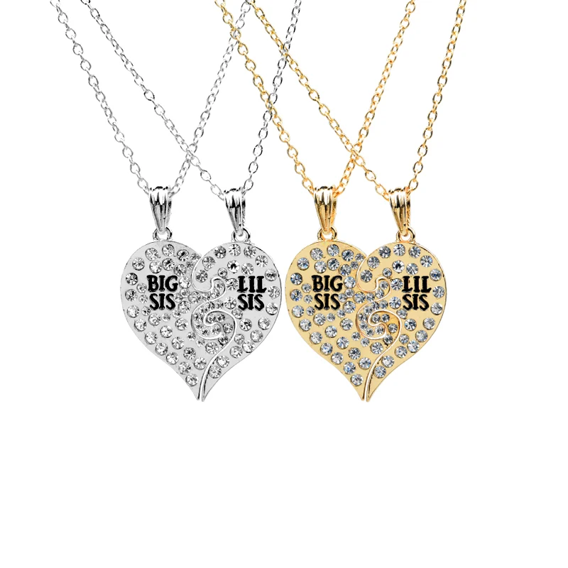 Xmas Gifts Big Sis Lil Sis Crystal Pendants & Necklaces Big Sister Little Sister Broken Heart-Shaped Pendant Rhinestone Necklace
Xmas Gifts Big Sis Lil Sis Crystal Pendants & Necklaces Big Sister Little Sister Broken Heart-Shaped Pendant Rhinestone Necklace