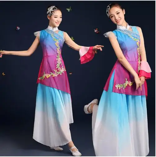 (086) 2016 high quality female fan dance classical dance costume folk costumes dance umbrella dance stage summer dress
(086) 2016 high quality female fan dance classical dance costume folk costumes dance umbrella dance stage summer dress