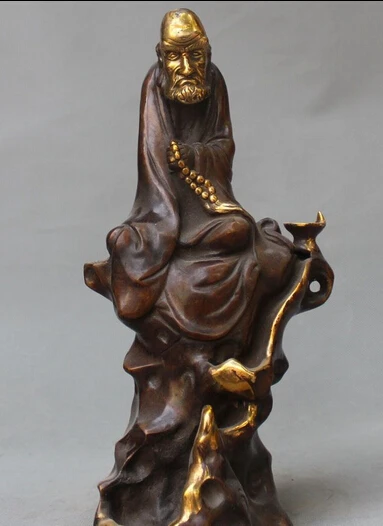 006403 12"Old Chinese Bronze Gild Arhat Damo Bodhidharma Dharma Buddha Statue Sculpture
006403 12"Old Chinese Bronze Gild Arhat Damo Bodhidharma Dharma Buddha Statue Sculpture