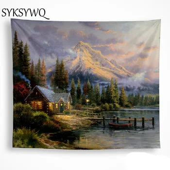 Carbin With River Painting Tapestry Art Modern Wall Hanging Home Collection Wall Carpet Drop Shipping
Carbin With River Painting Tapestry Art Modern Wall Hanging Home Collection Wall Carpet Drop Shipping