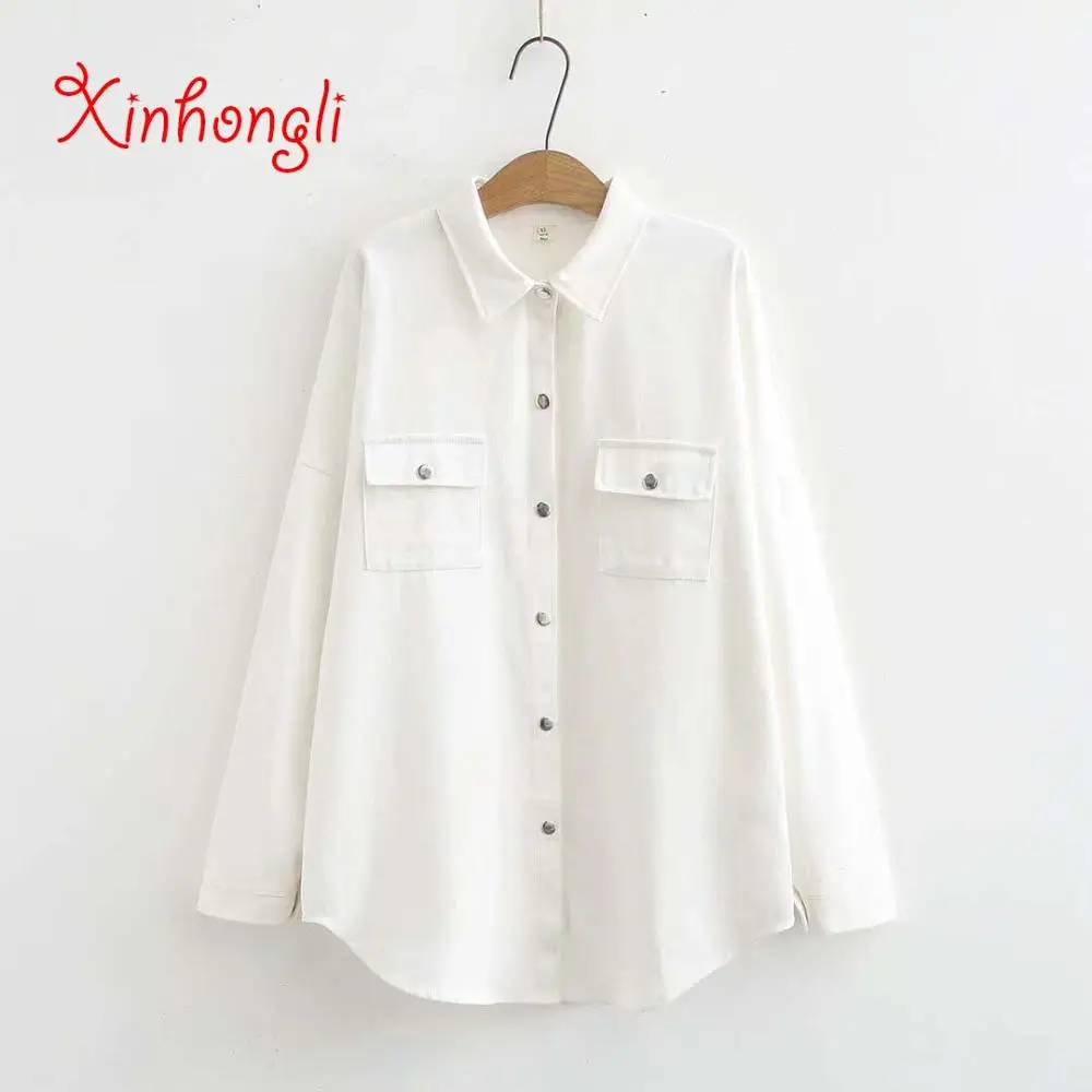 Plus size button pockets women loose blouse 2020 new spring autumn casual ladies solid Gold ivory shirts female tops oversize
Plus size button pockets women loose blouse 2020 new spring autumn casual ladies solid Gold ivory shirts female tops oversize