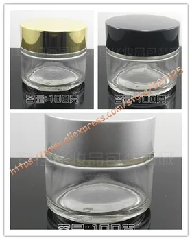 100g shiny clear/transparent glass cream jar with many colors aluminum lid,100ml cosmetic/eye cream/mask cream container
100g shiny clear/transparent glass cream jar with many colors aluminum lid,100ml cosmetic/eye cream/mask cream container