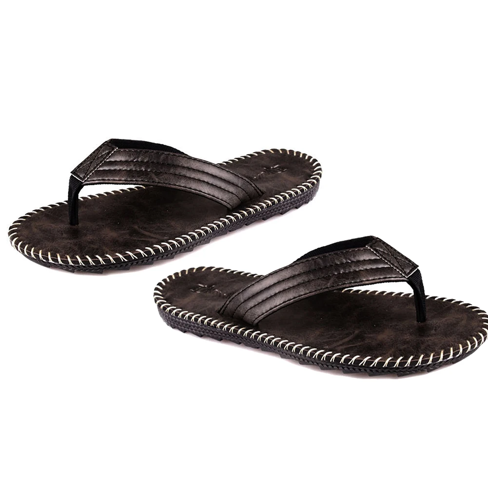 Summer Men PU Leather Wearing Flip Flops Outdoor Beach Bathing Sandals Home Anti-slip Flat Slipper Shoes
Summer Men PU Leather Wearing Flip Flops Outdoor Beach Bathing Sandals Home Anti-slip Flat Slipper Shoes
