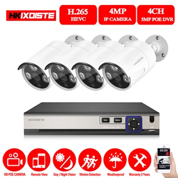 HKIXDISTE 4CH 5MP 4MP POE NVR Kit CCTV Camera System 4.0MP Outdoor Security IP Camera Video Surveillance System Set No HDD
HKIXDISTE 4CH 5MP 4MP POE NVR Kit CCTV Camera System 4.0MP Outdoor Security IP Camera Video Surveillance System Set No HDD