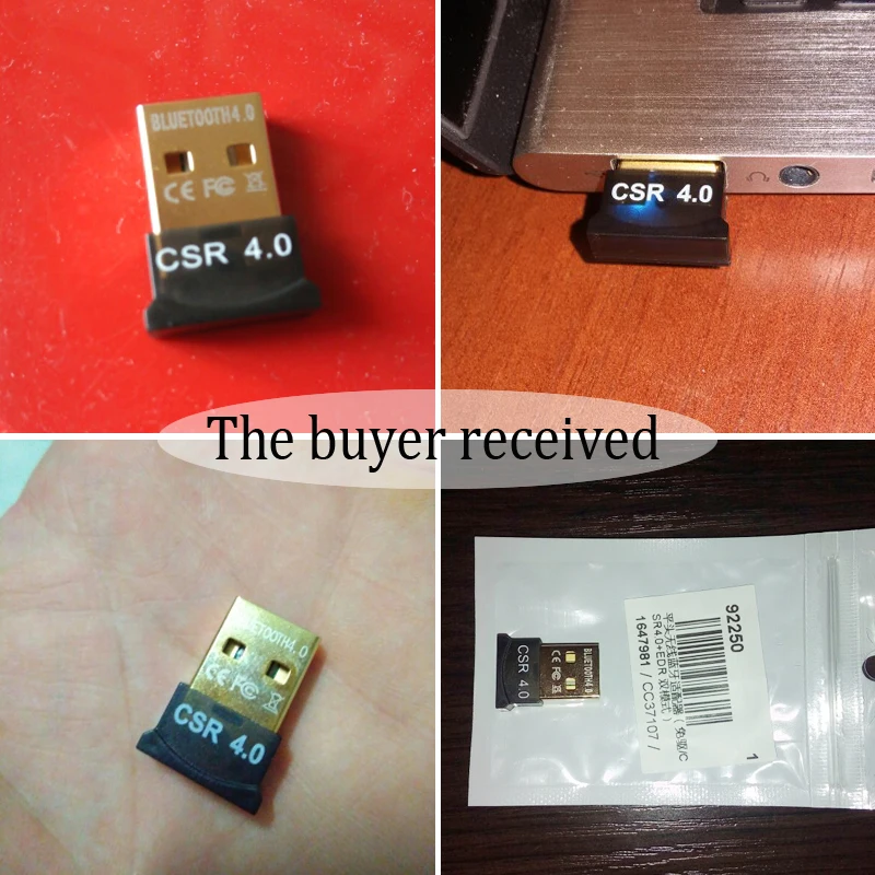 Портативный USB Bluetooth адаптер V4.0 двухрежимный беспроводной ключ Бесплатный